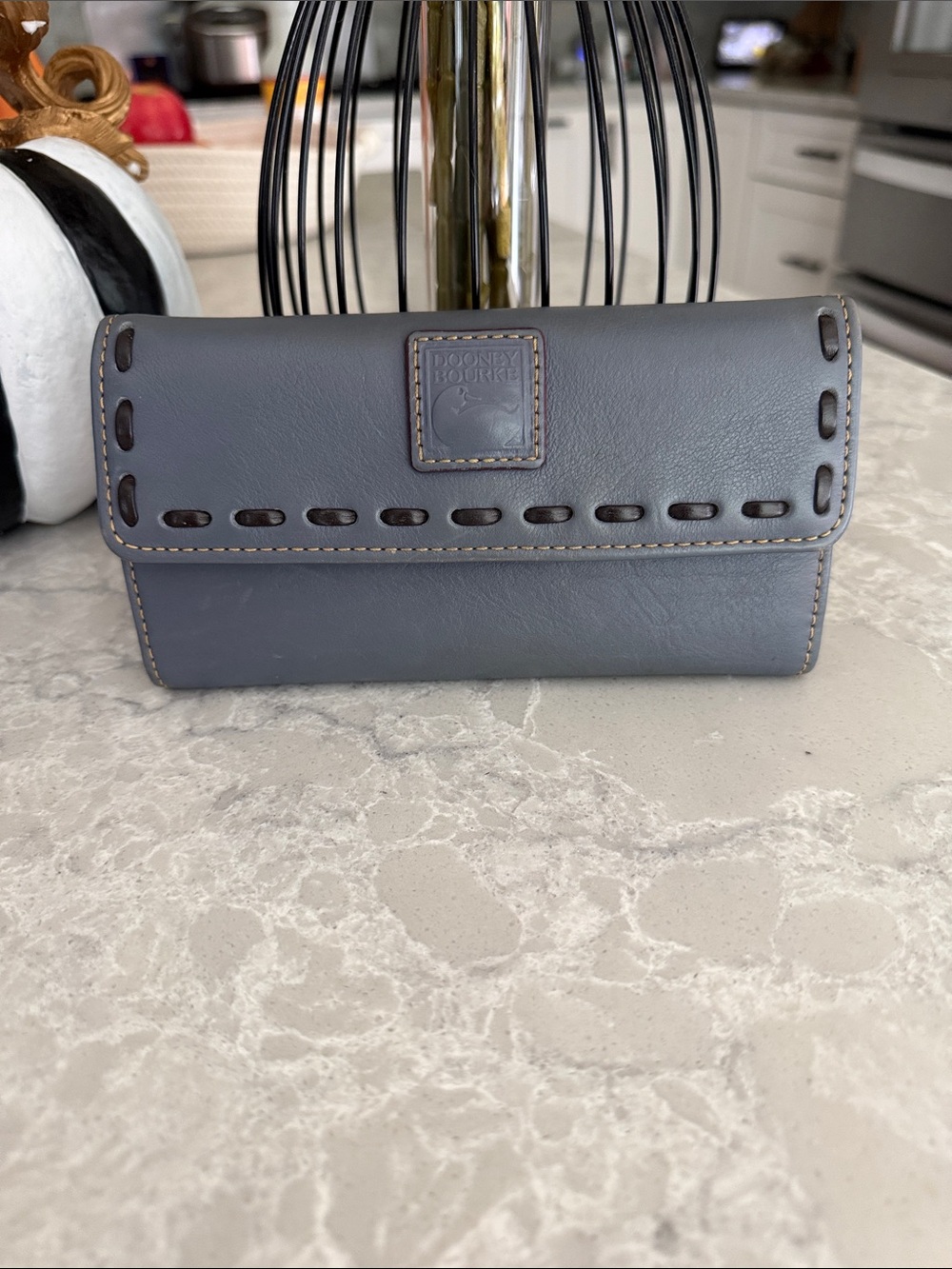 Dooney and Bourke Florentine Continental clutch whipstitch, wallet